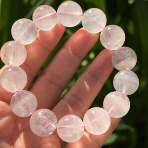 16mm stretchable chunmy rainbow rose quartz bracelet 0607